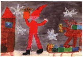 Auch eine von uns. Gemälde von Marie-Luise Herfordt, 7 Jahre. 2.Preis beim Kinder-Malwettbewerb des Tagesspiegel (Berlin) 2000